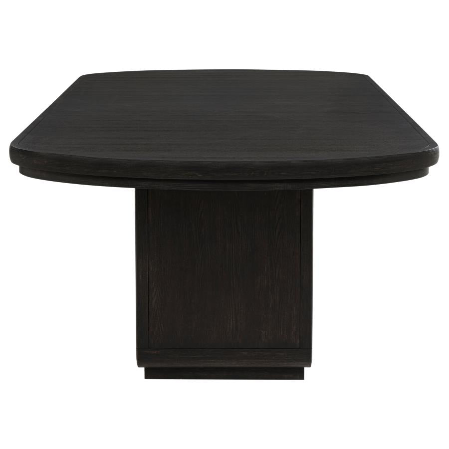 Leandro 7-piece Rectangular Dining Table Set Burnished Black-5