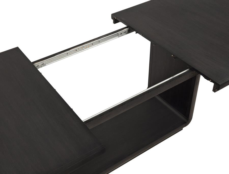 Leandro 7-piece Rectangular Dining Table Set Burnished Black-13