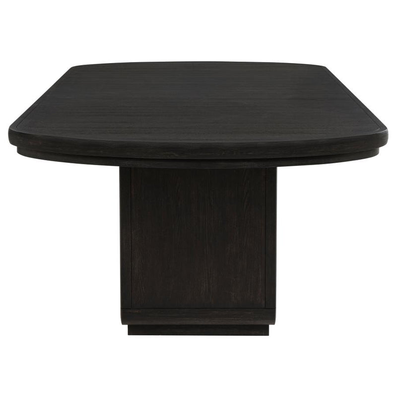 Leandro 9-piece Rectangular Dining Table Set Burnished Black-zoom-
