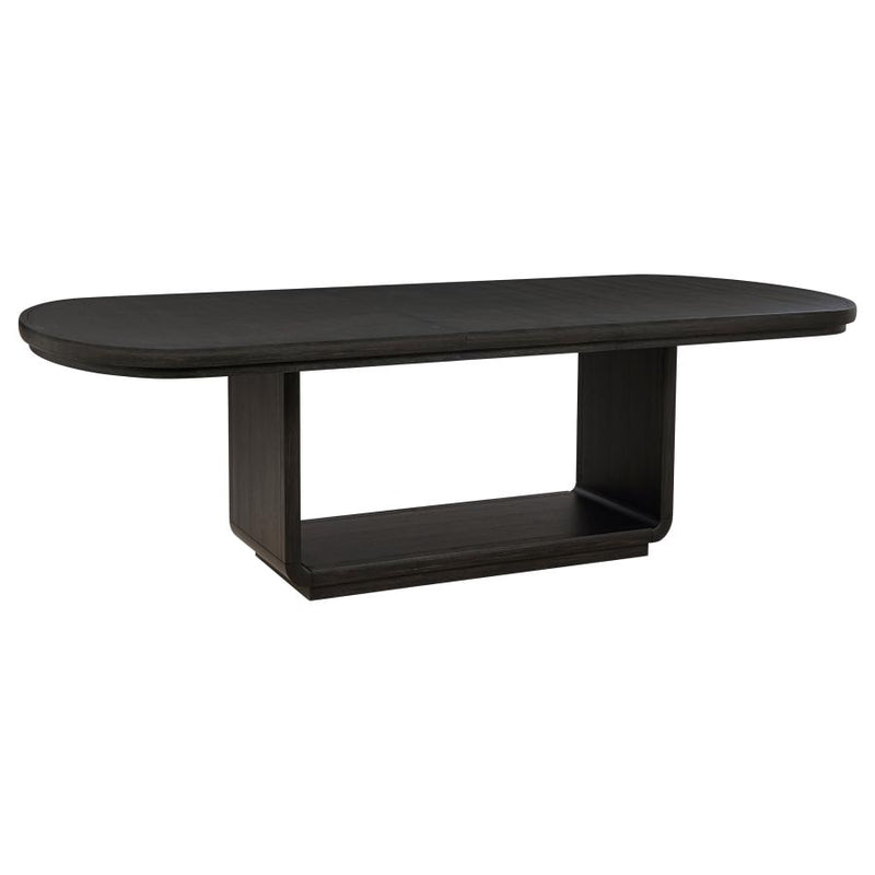 Leandro 78-inch Extension Dining Room Table Burnished Black-zoom-