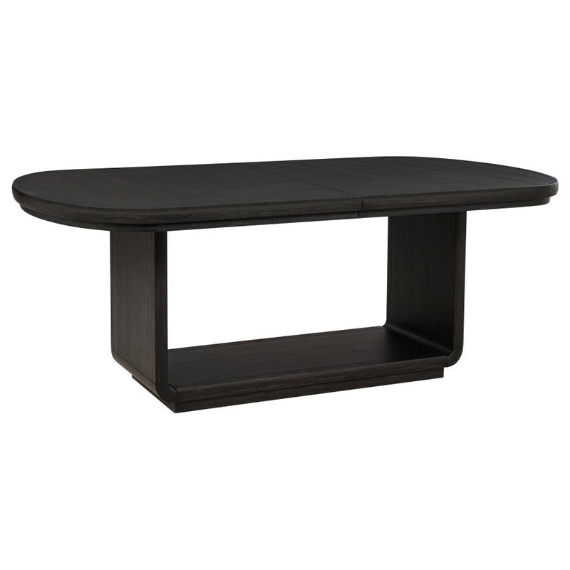 Leandro 78-inch Extension Dining Room Table Burnished Black-zoom-