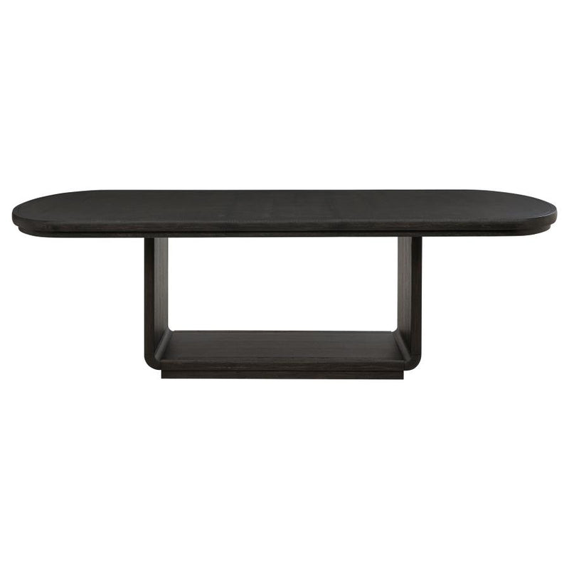 Leandro 78-inch Extension Dining Room Table Burnished Black-zoom-