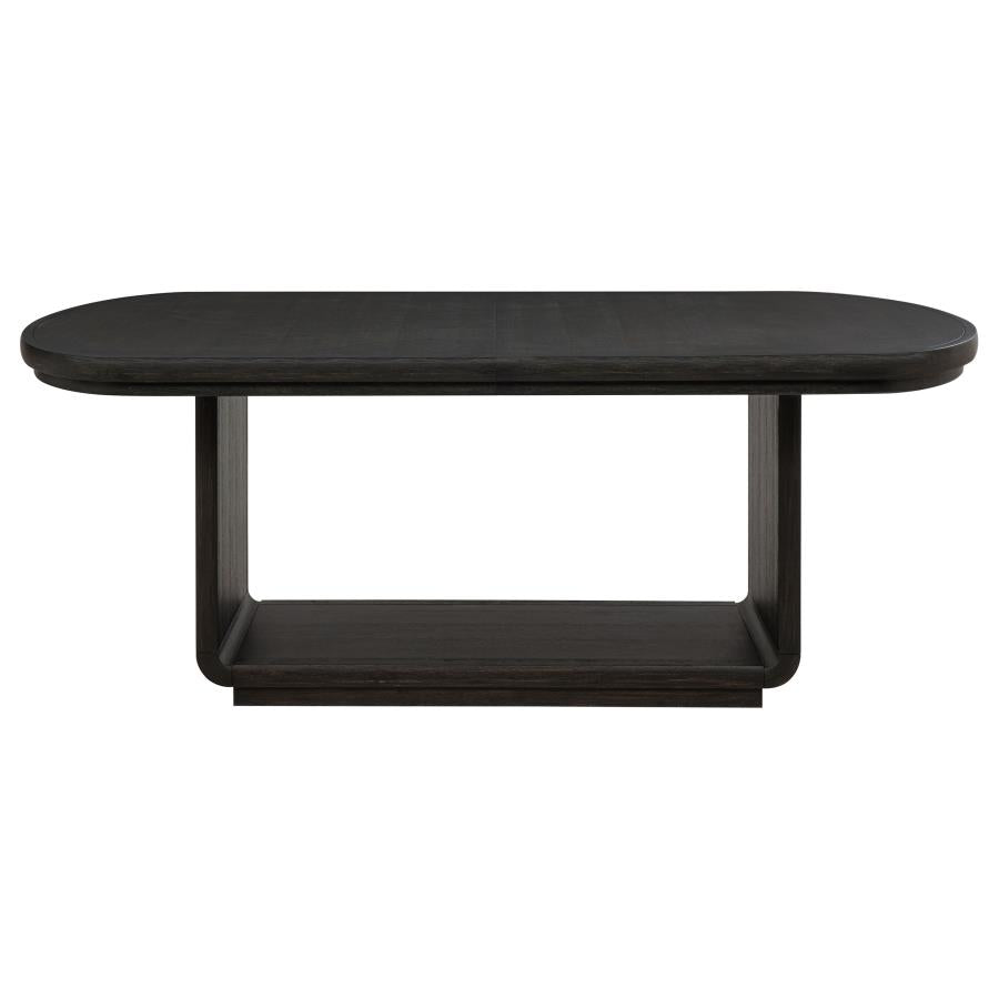 Leandro 78-inch Extension Dining Room Table Burnished Black-zoom-6