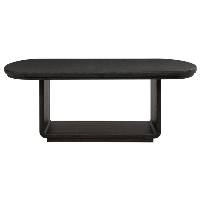 Leandro 78-inch Extension Dining Room Table Burnished Black-zoom-