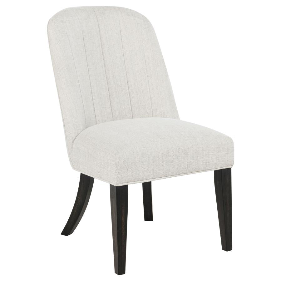 Leandro Upholstered Dining Side Chair Cream (Set of 2)-zoom-3
