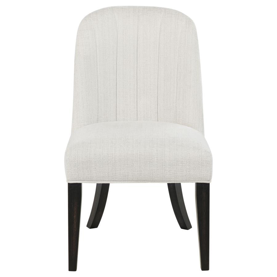 Leandro Upholstered Dining Side Chair Cream (Set of 2)-4