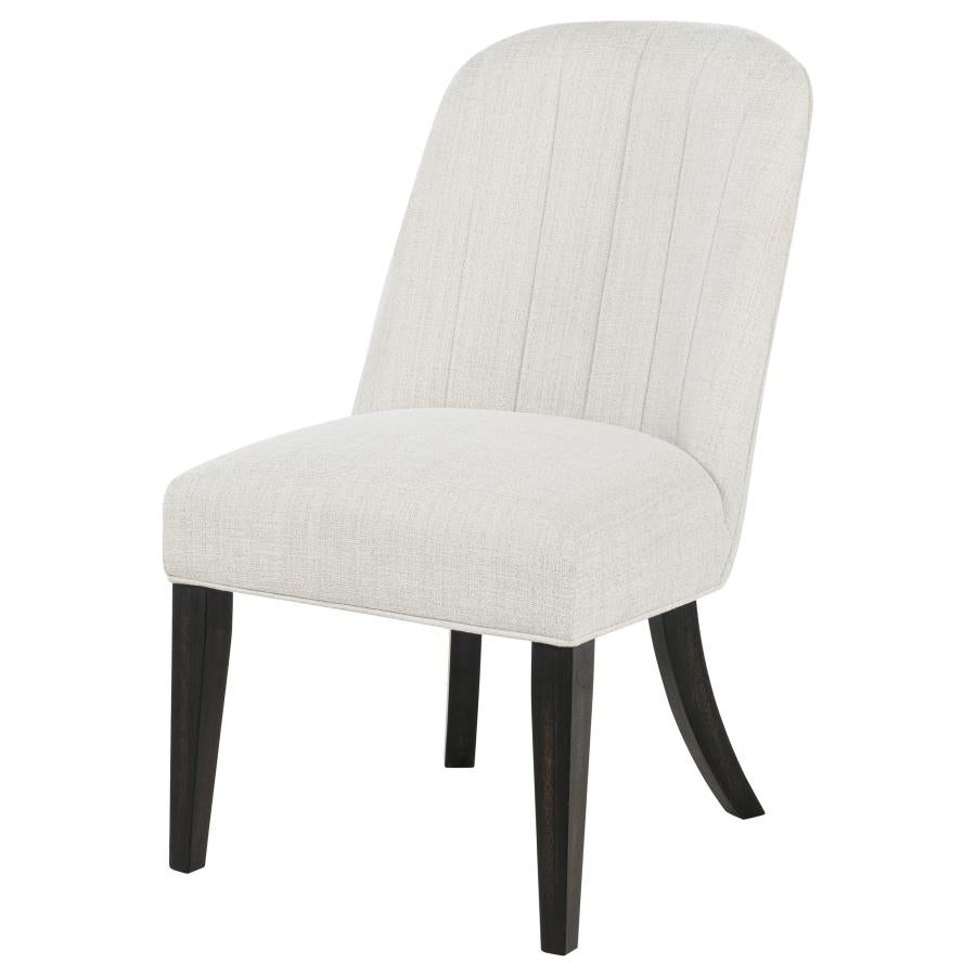 Leandro Upholstered Dining Side Chair Cream (Set of 2)-zoom-5