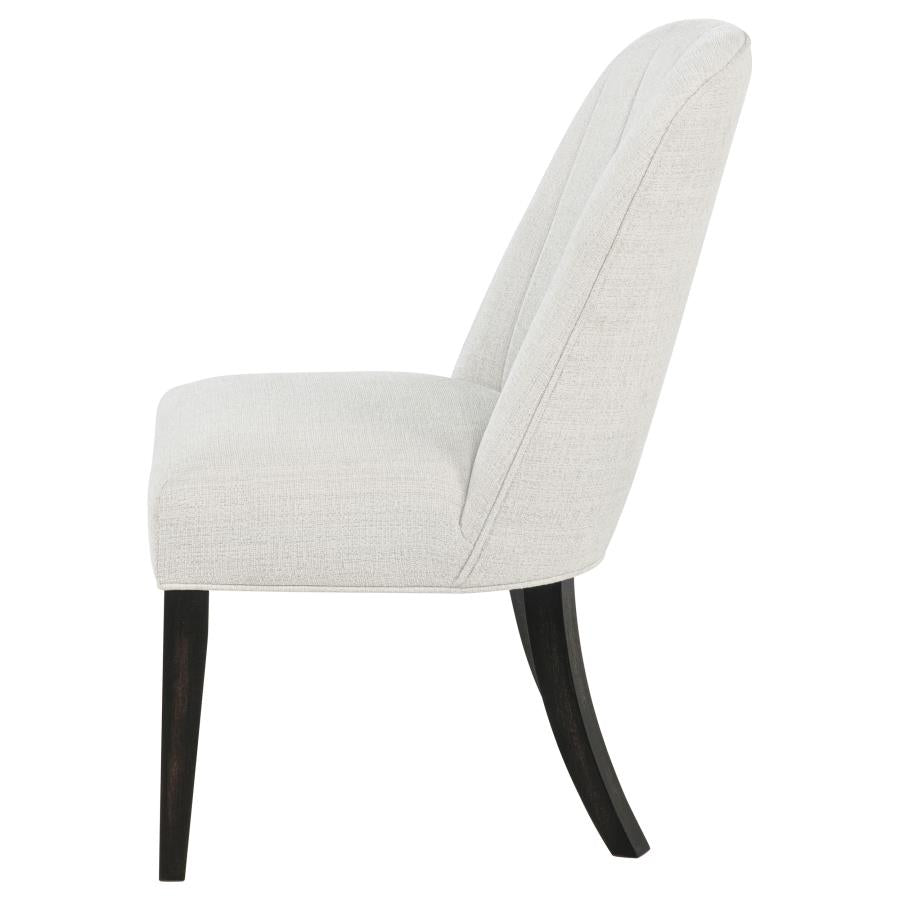 Leandro Upholstered Dining Side Chair Cream (Set of 2)-6