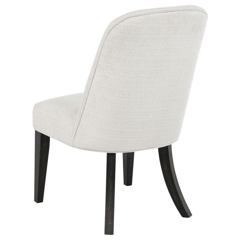 Leandro Upholstered Dining Side Chair Cream (Set of 2)-zoom-