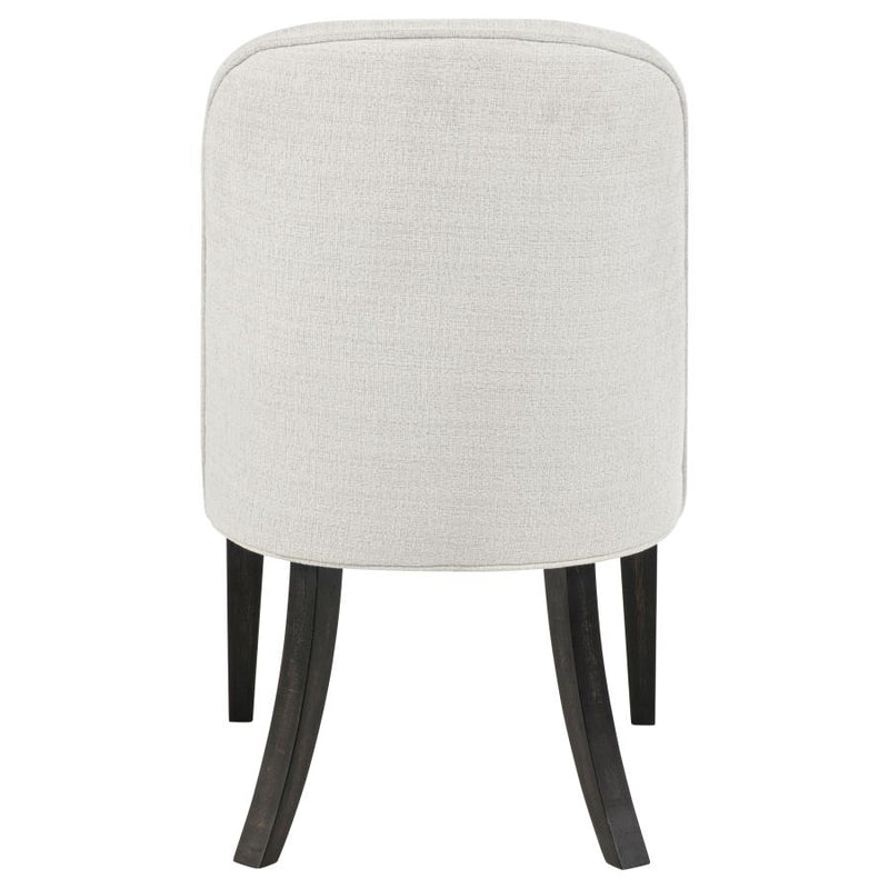 Leandro Upholstered Dining Side Chair Cream (Set of 2)-zoom-