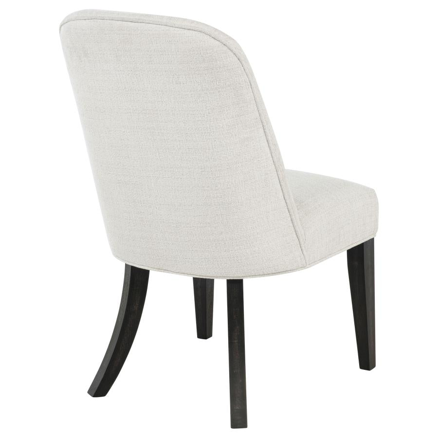 Leandro Upholstered Dining Side Chair Cream (Set of 2)-zoom-9