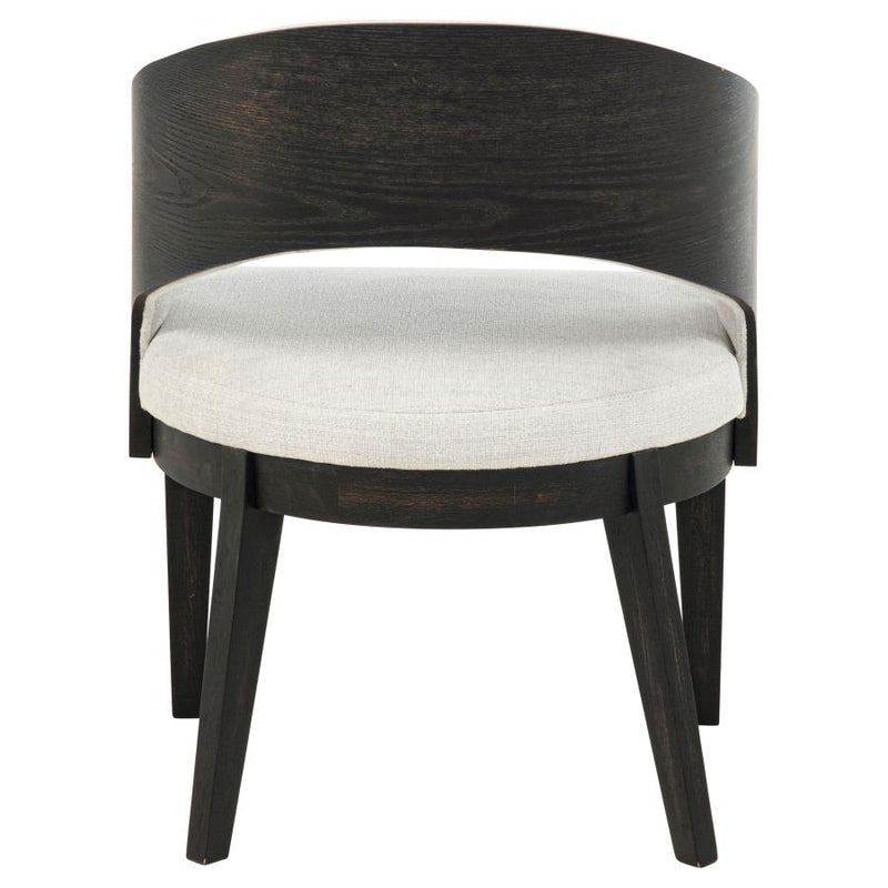 Leandro Upholstered Dining Arm Chair Cream (Set of 2)-zoom-