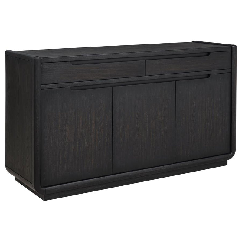 Leandro 2-drawer Dining Sideboard Server Burnished Black-zoom-