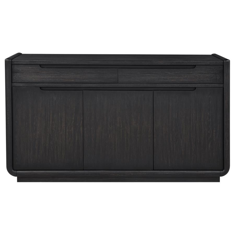 Leandro 2-drawer Dining Sideboard Server Burnished Black-zoom-3