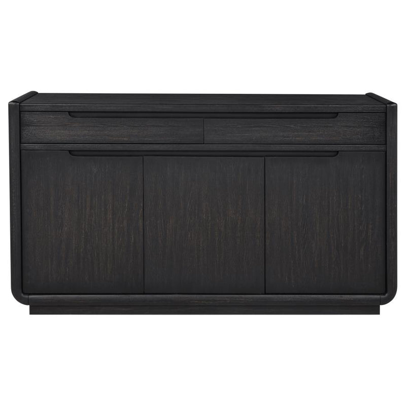Leandro 2-drawer Dining Sideboard Server Burnished Black-zoom-