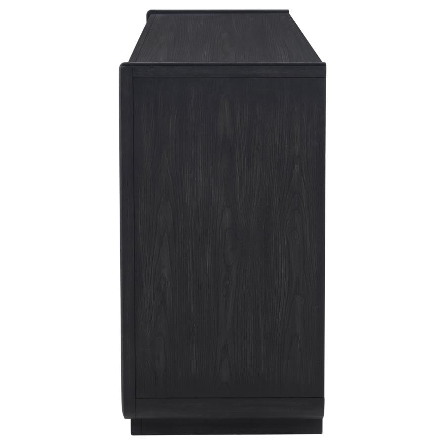 Leandro 2-drawer Dining Sideboard Server Burnished Black-5