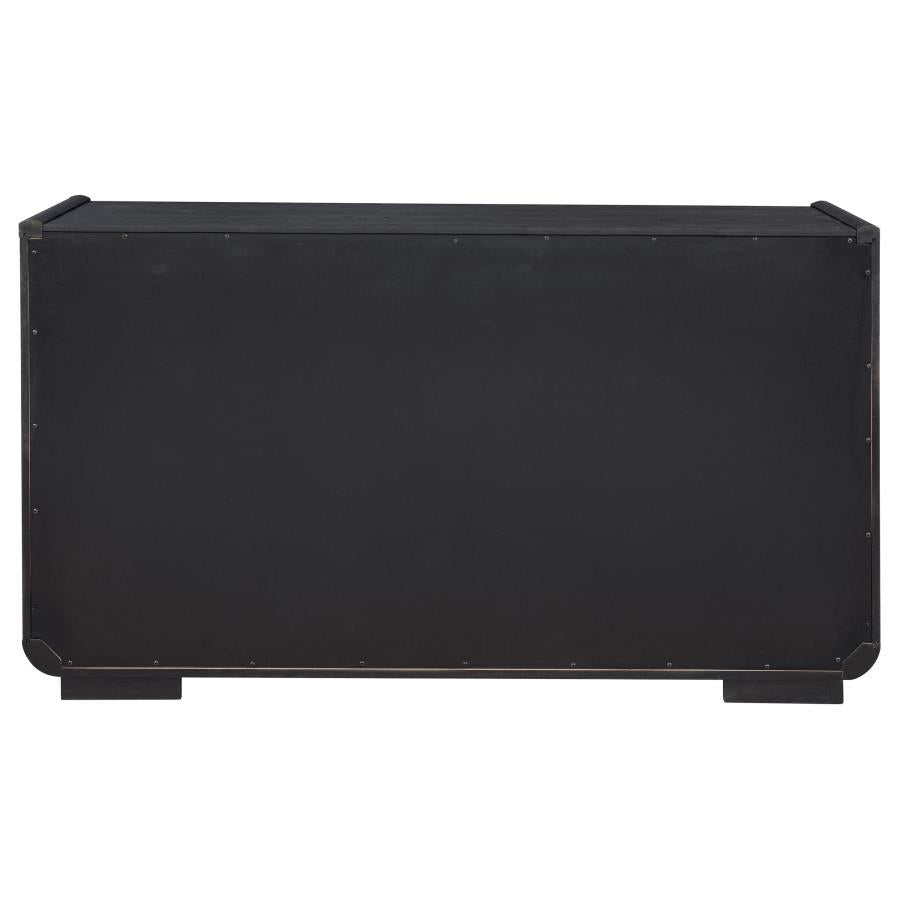 Leandro 2-drawer Dining Sideboard Server Burnished Black-7