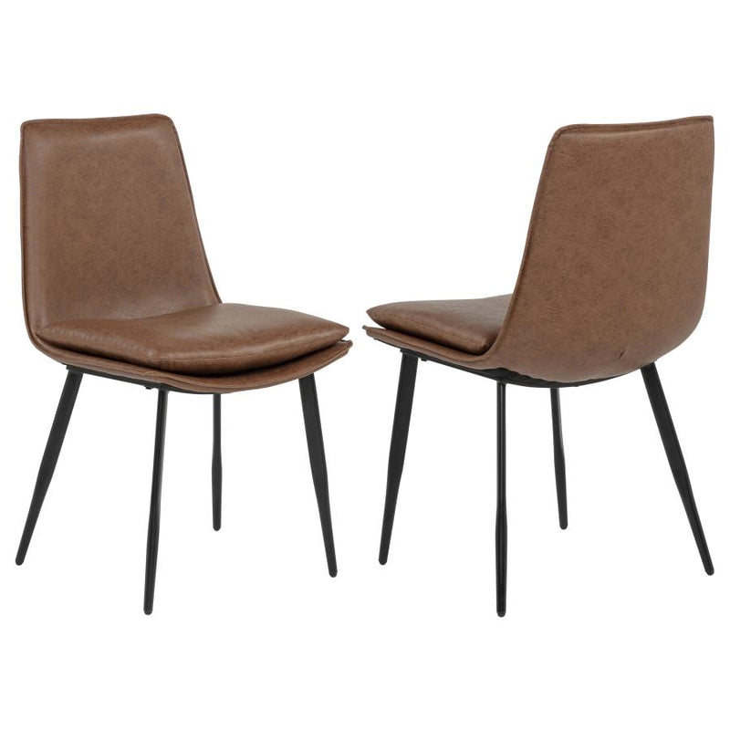 Ortega Upholstered Dining Side Chair Coffee (Set of 2)-zoom-