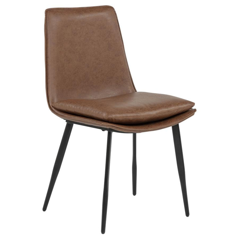 Ortega Upholstered Dining Side Chair Coffee (Set of 2)-zoom-