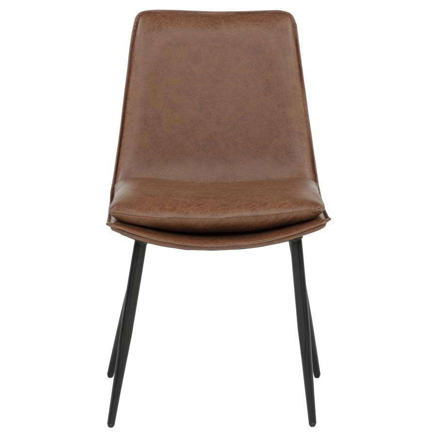 Ortega Upholstered Dining Side Chair Coffee (Set of 2)-zoom-4