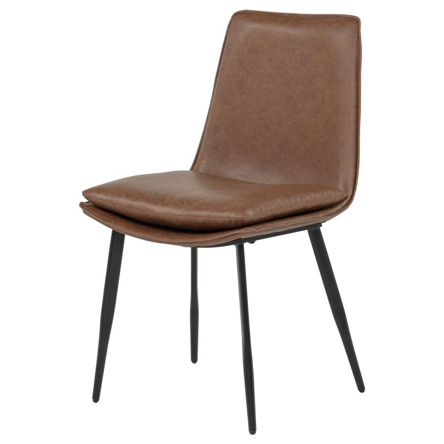 Ortega Upholstered Dining Side Chair Coffee (Set of 2)-zoom-5
