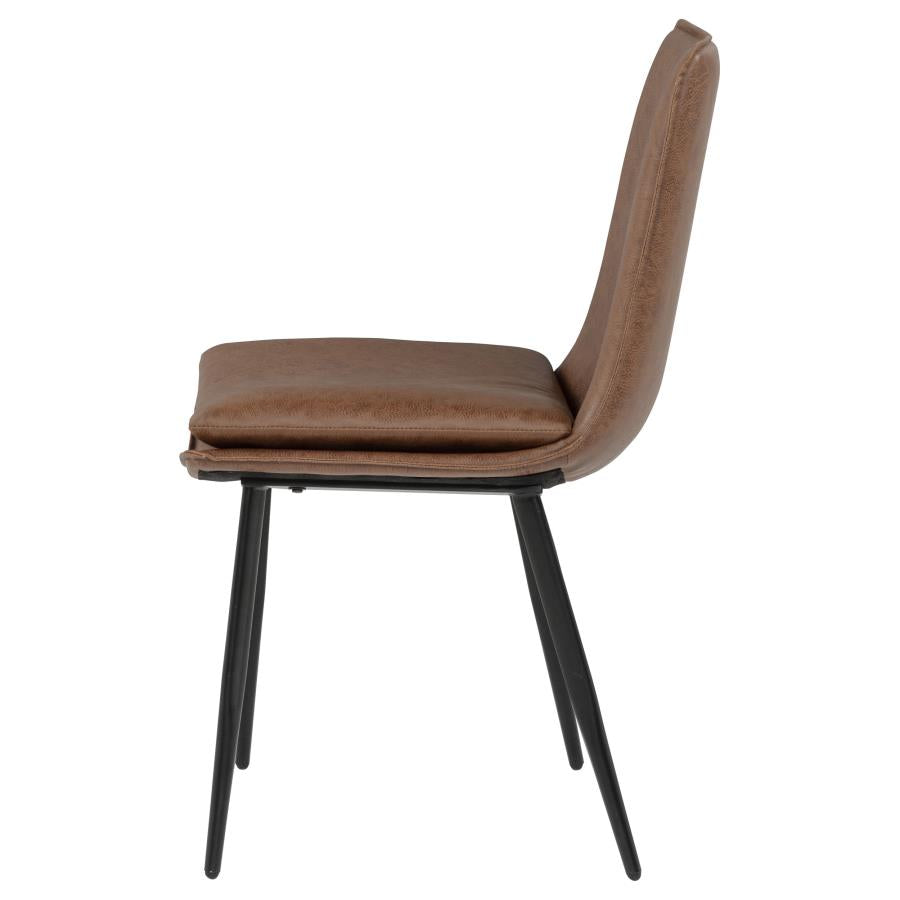 Ortega Upholstered Dining Side Chair Coffee (Set of 2)-6