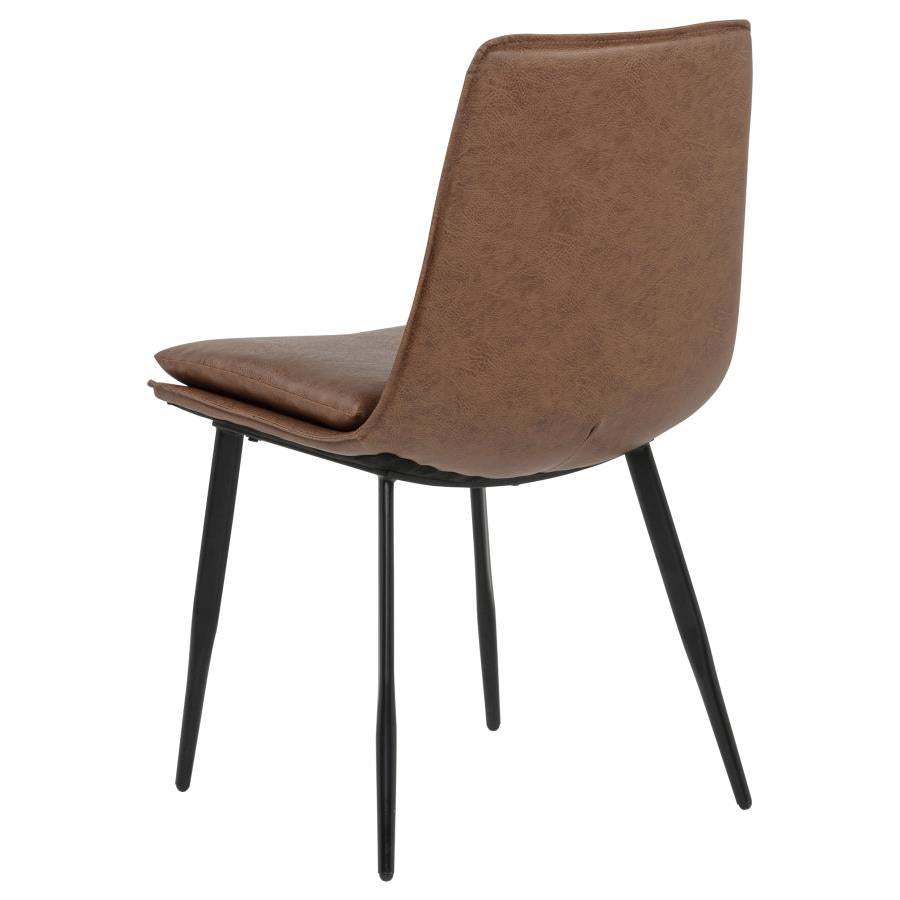 Ortega Upholstered Dining Side Chair Coffee (Set of 2)-zoom-7