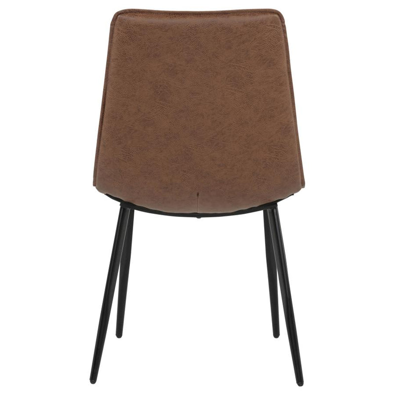 Ortega Upholstered Dining Side Chair Coffee (Set of 2)-zoom-