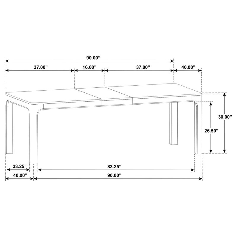 Solano 90-inch Extension Dining Table Weathered Mango-zoom-