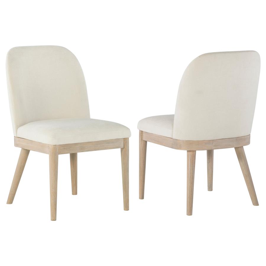 Solano Upholstered Dining Side Chair Beige (Set of 2)-1