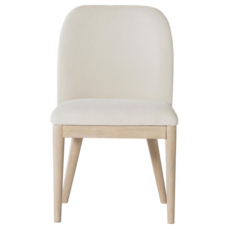 Solano Upholstered Dining Side Chair Beige (Set of 2)-4