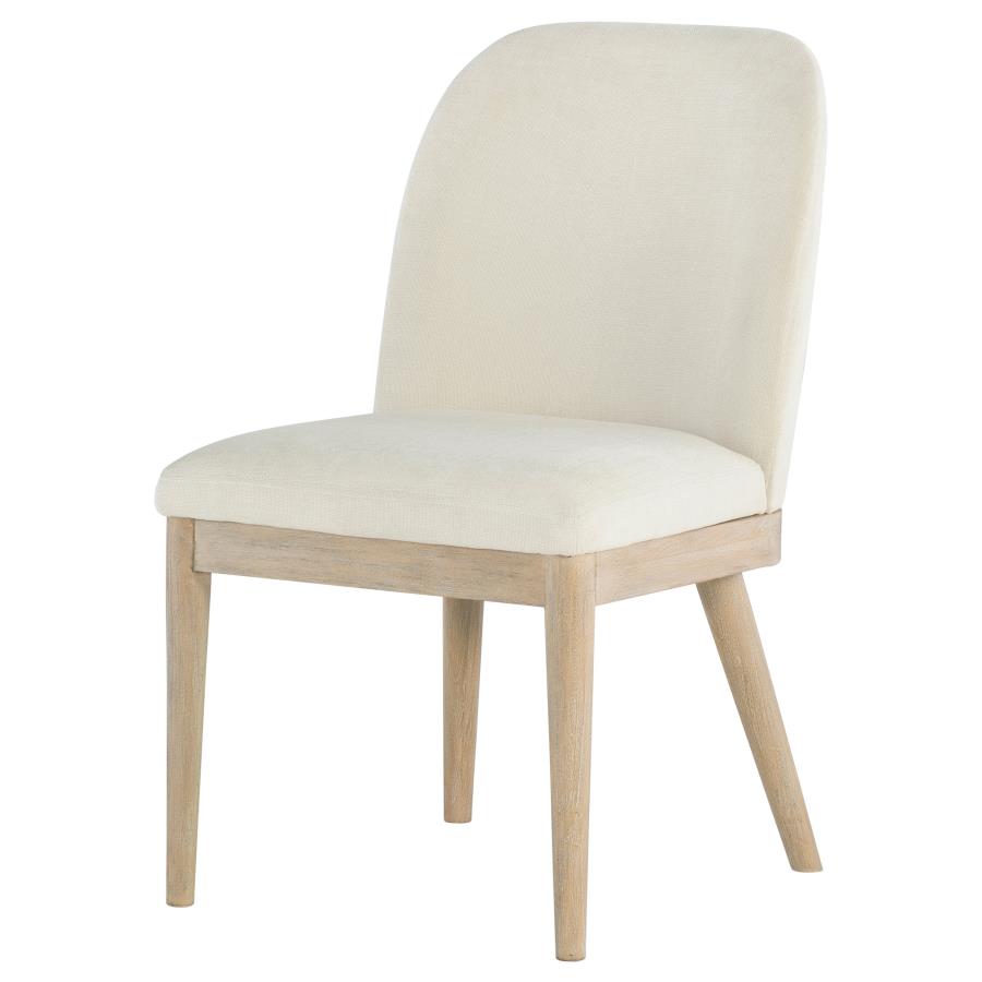 Solano Upholstered Dining Side Chair Beige (Set of 2)-5