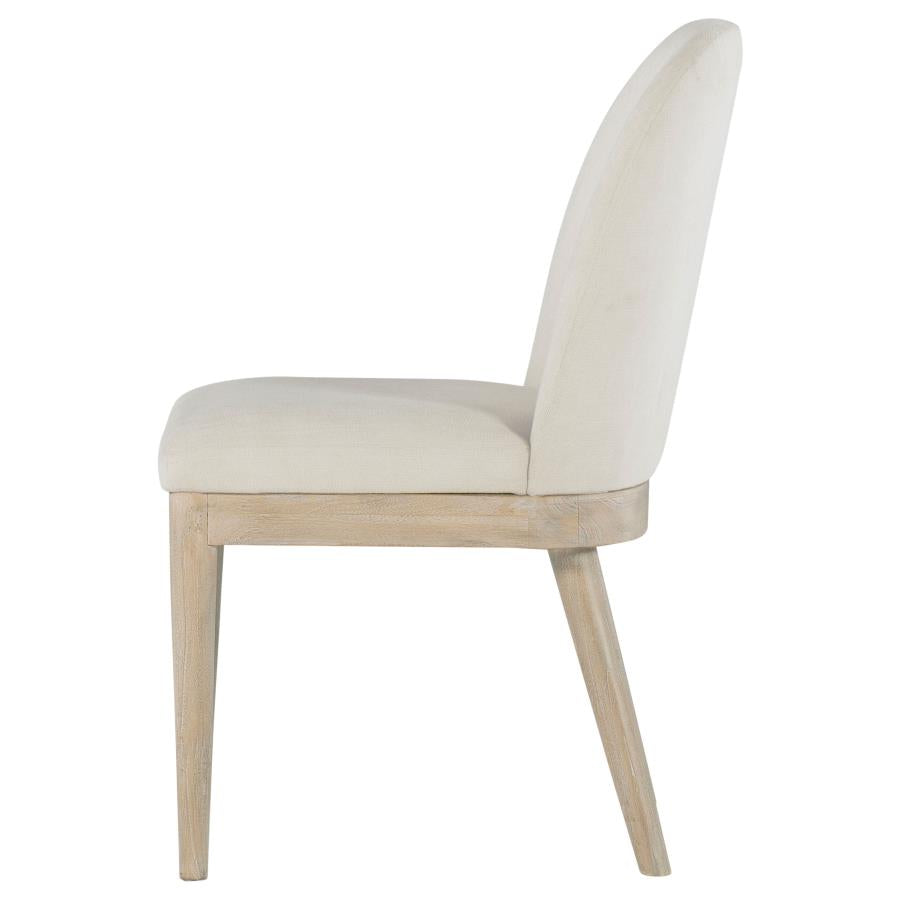 Solano Upholstered Dining Side Chair Beige (Set of 2)-6