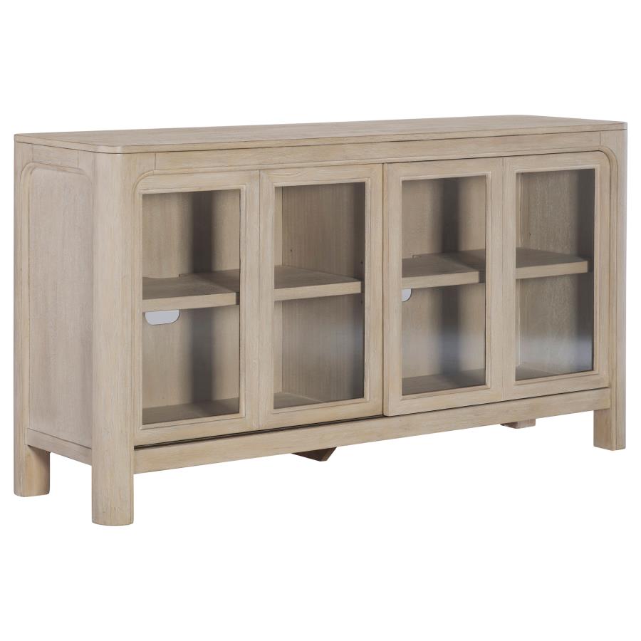 Solano Sliding Door Dining Sideboard Server Weathered Mango-zoom-3