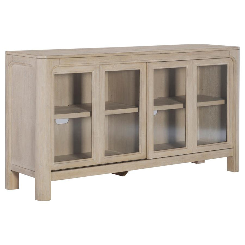 Solano Sliding Door Dining Sideboard Server Weathered Mango-zoom-