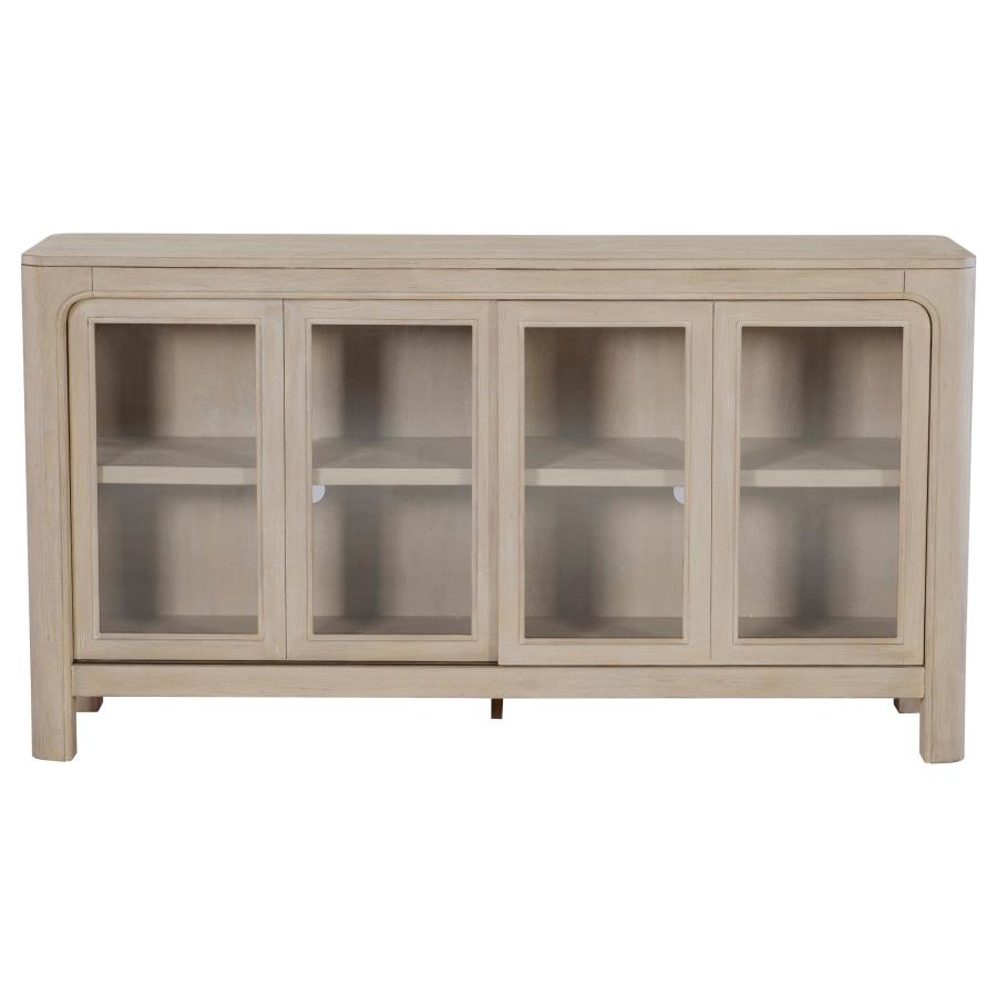 Solano Sliding Door Dining Sideboard Server Weathered Mango-zoom-4