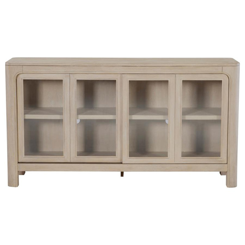 Solano Sliding Door Dining Sideboard Server Weathered Mango-zoom-
