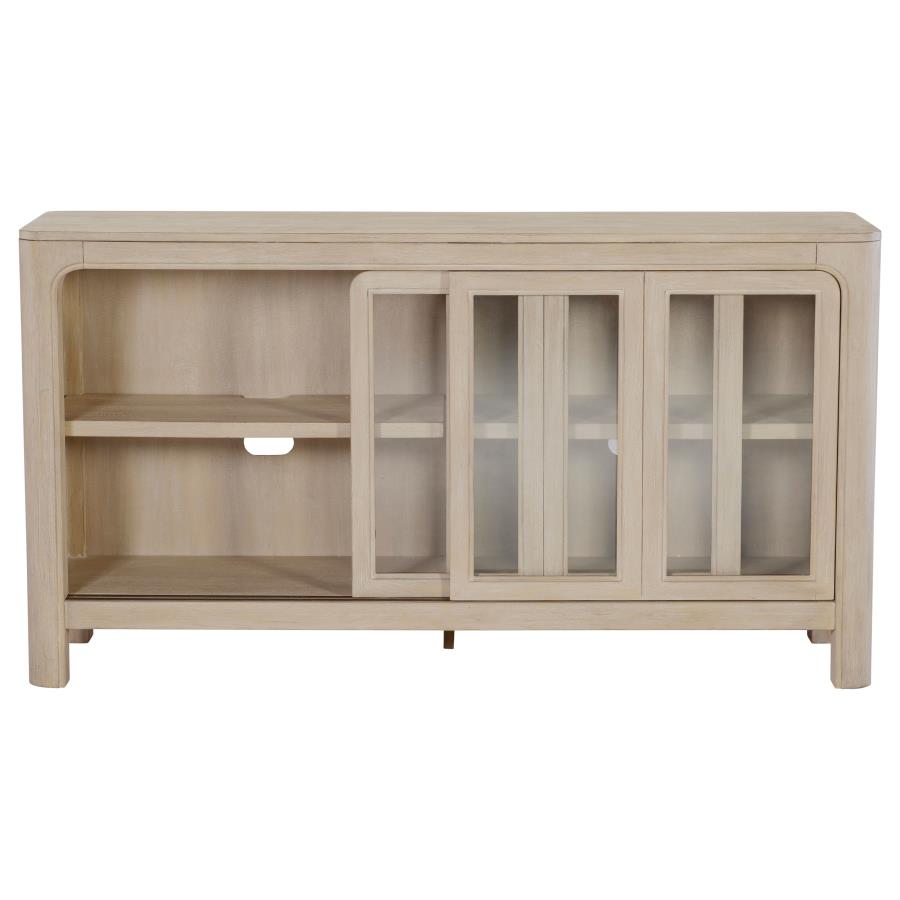 Solano Sliding Door Dining Sideboard Server Weathered Mango-5