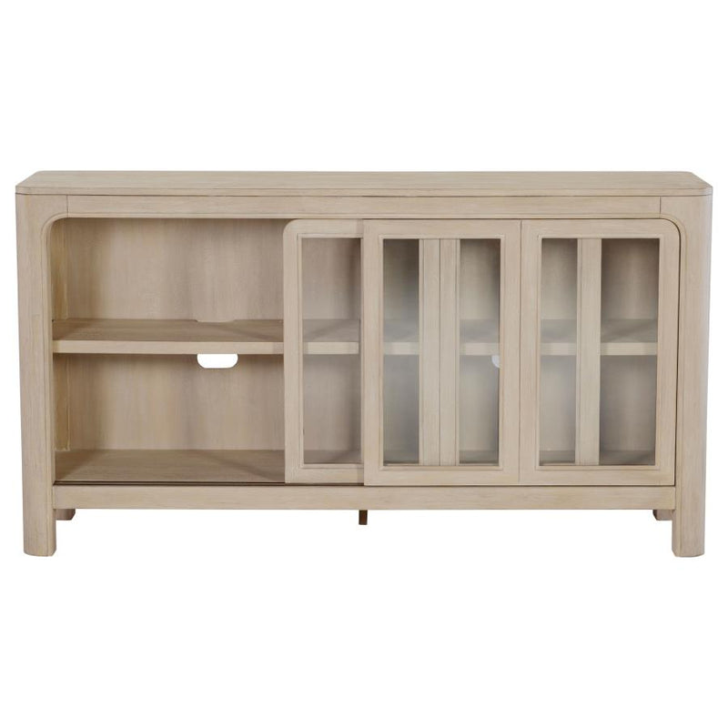 Solano Sliding Door Dining Sideboard Server Weathered Mango-zoom-