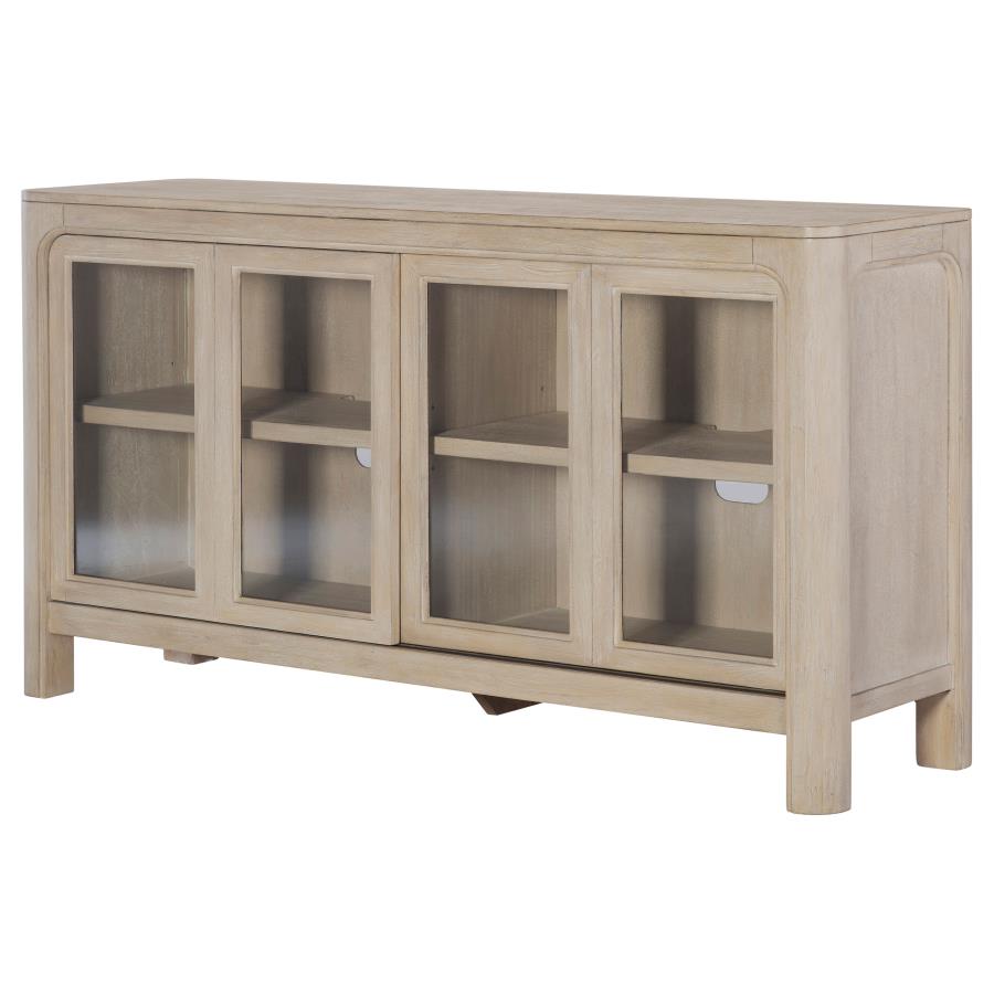 Solano Sliding Door Dining Sideboard Server Weathered Mango-zoom-7