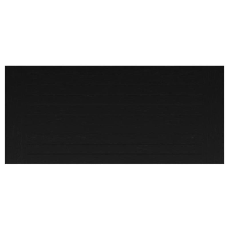 Florence 126-inch Extension Dining Table Distressed Black-zoom-