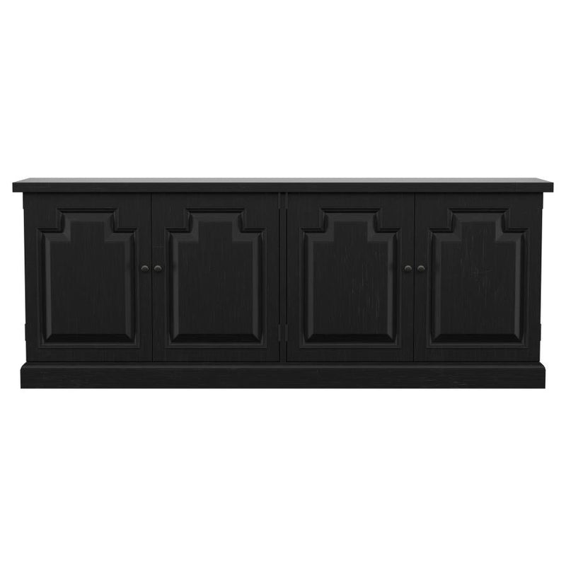 Florence 4-door Dining Sideboard Buffet Distressed Black-zoom-