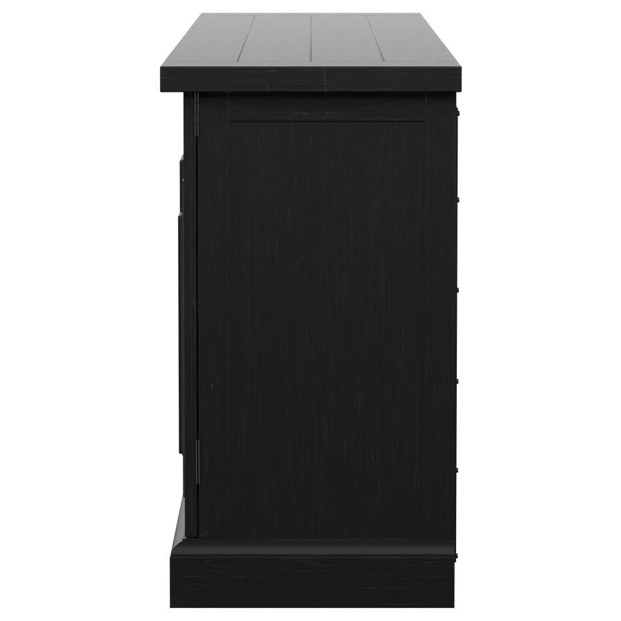 Florence 4-door Dining Sideboard Buffet Distressed Black-6