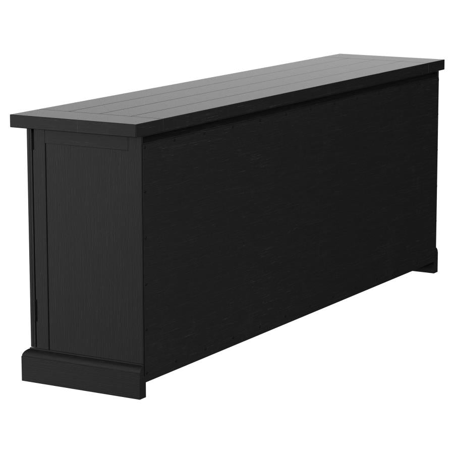 Florence 4-door Dining Sideboard Buffet Distressed Black-7