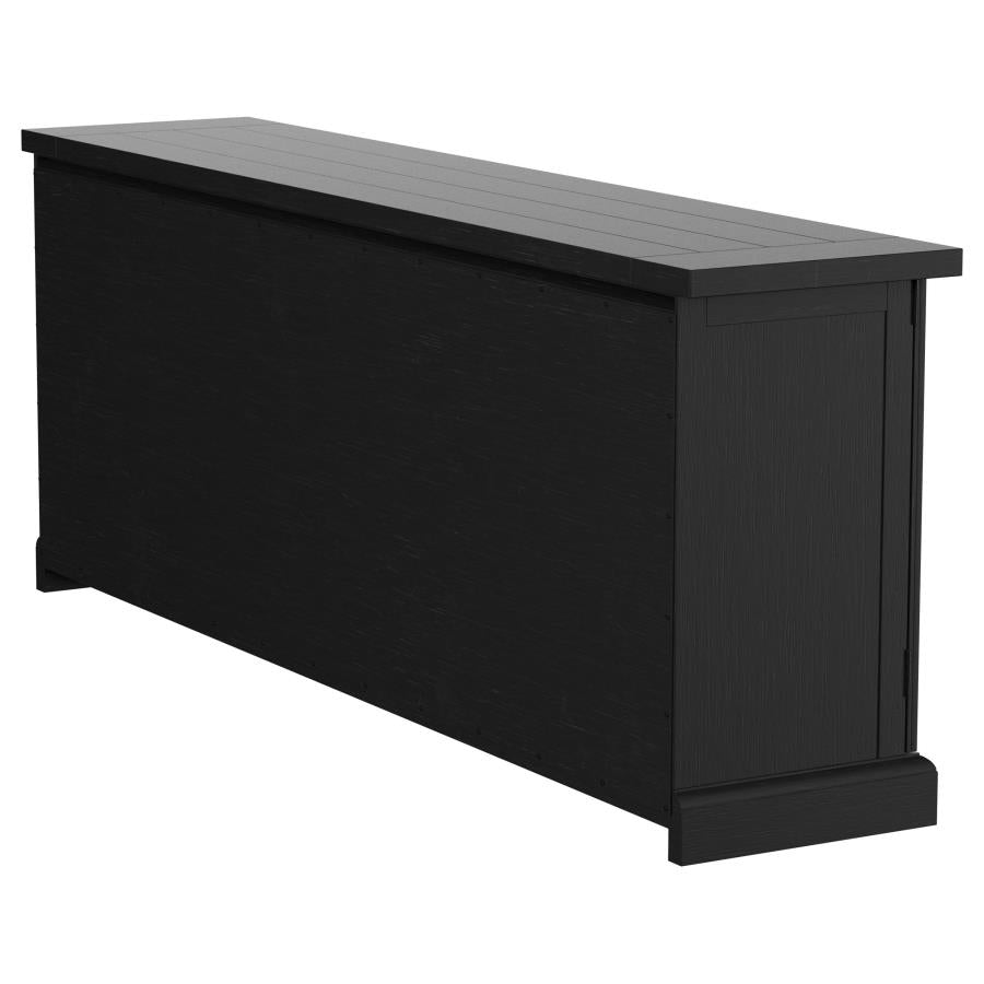 Florence 4-door Dining Sideboard Buffet Distressed Black-9