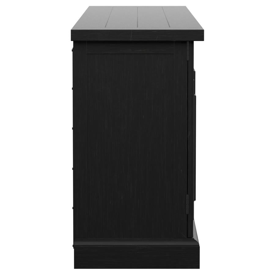 Florence 4-door Dining Sideboard Buffet Distressed Black-10
