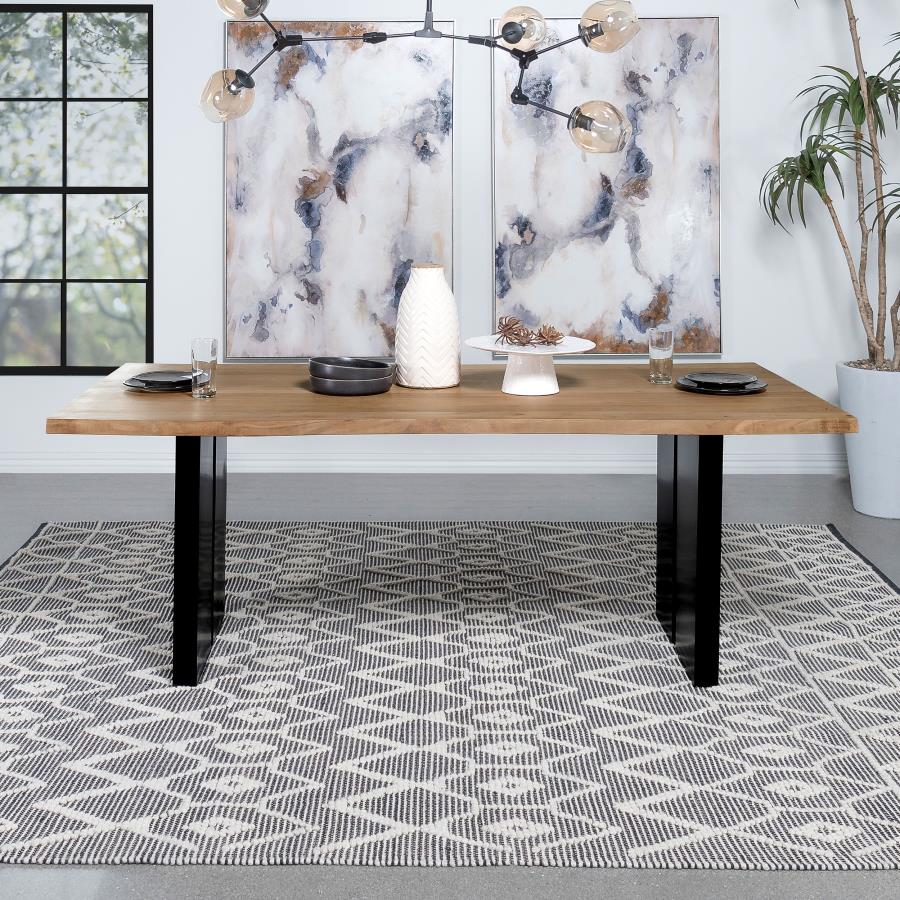Bradshaw 80-inch Live Edge Wood Dining Table Natural Acacia-zoom-2
