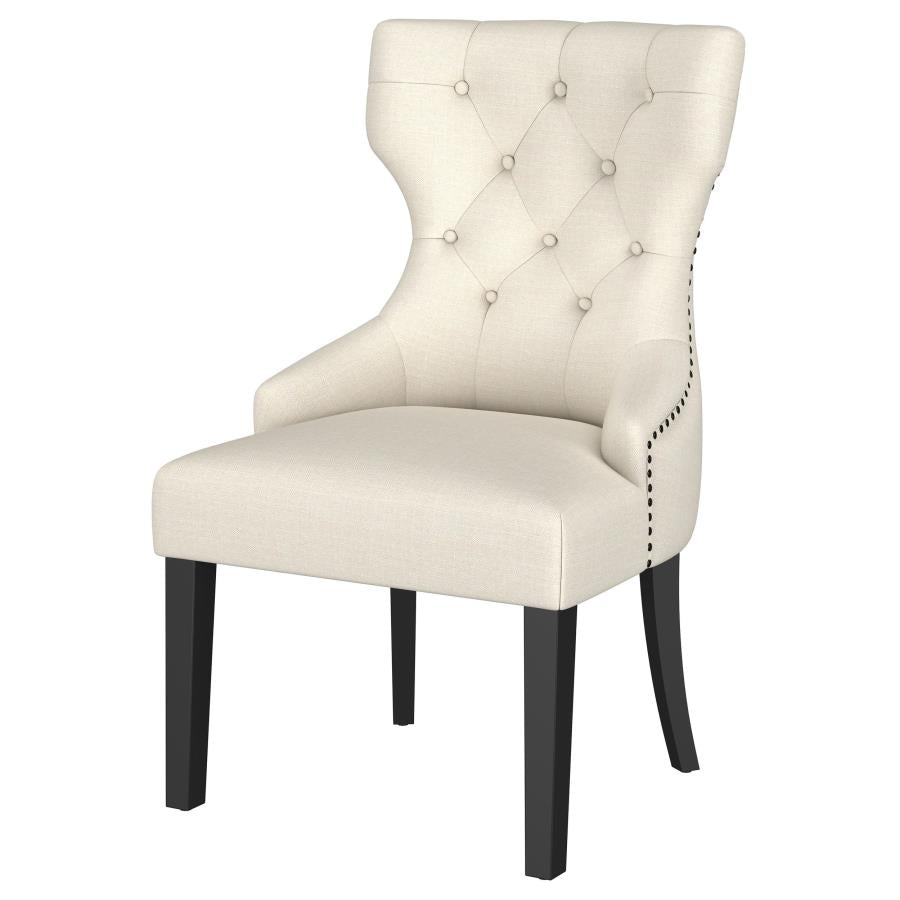 Baney Fabric Upholstered Dining Side Chair Cream and Black-4