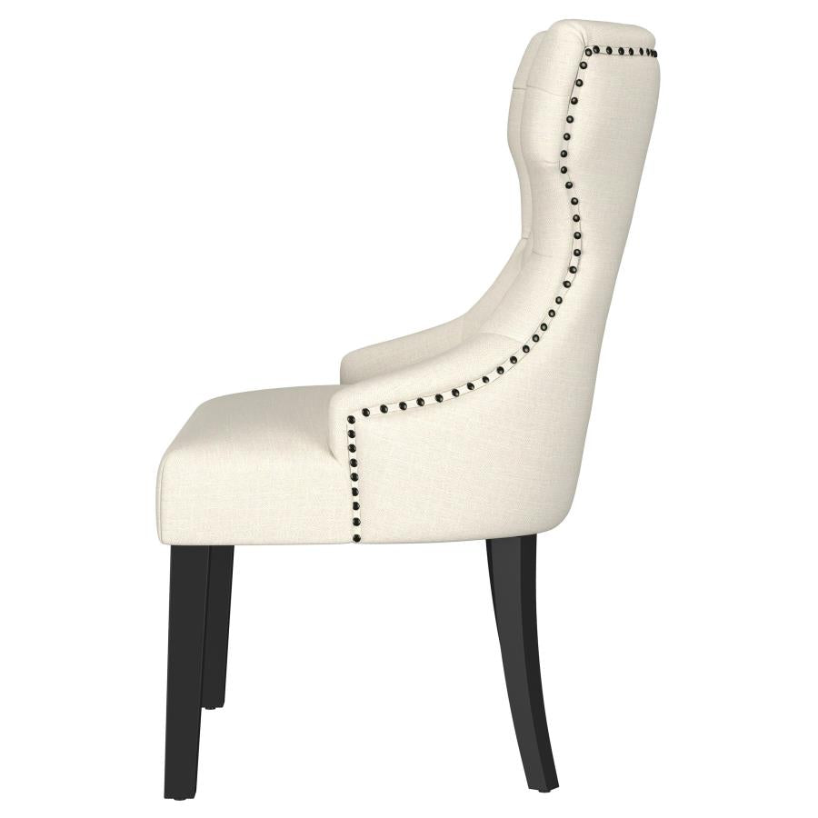 Baney Fabric Upholstered Dining Side Chair Cream and Black-zoom-5