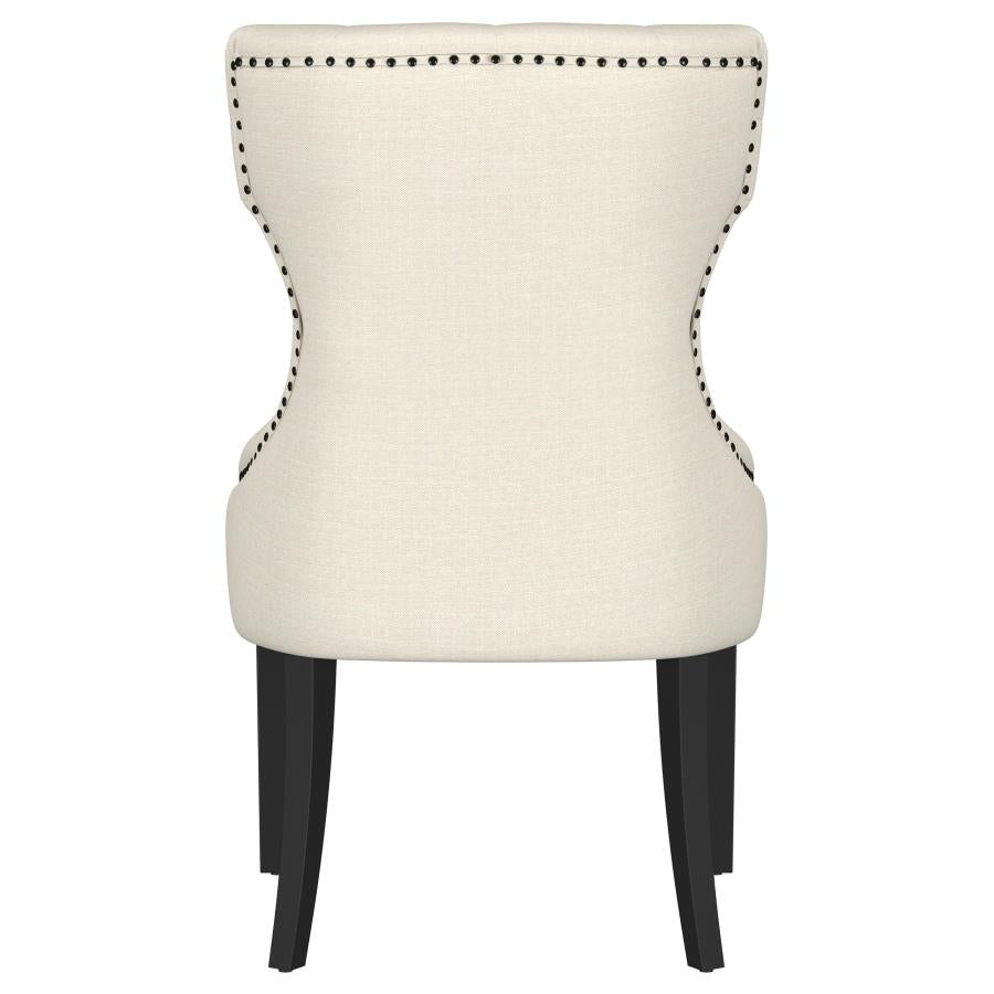Baney Fabric Upholstered Dining Side Chair Cream and Black-zoom-7